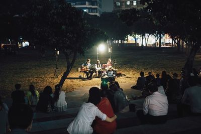 People sitting in park