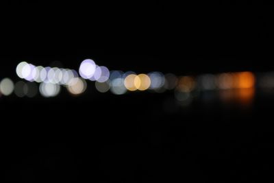 Defocused lights at night