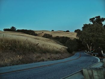 Country road along landscape