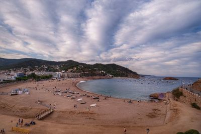 Panoramic view of beach