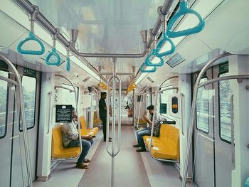 Man sitting in train