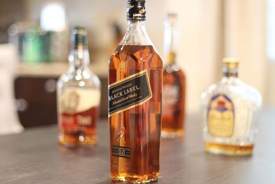 Close-up of bottles on table