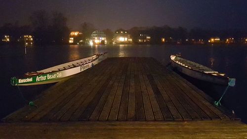 Illuminated city at night