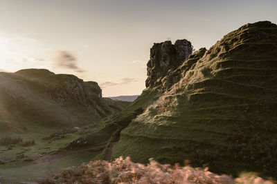 Scenery of the wonderful fairy glenn during sunset, september 2019