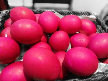 Close-up of pink cherries