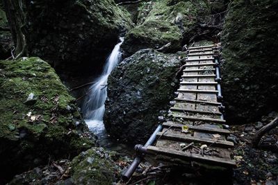 River flowing through rocks