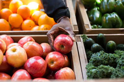 Full frame shot of fruits for sale in market