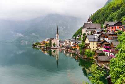 View of buildings in city at waterfront