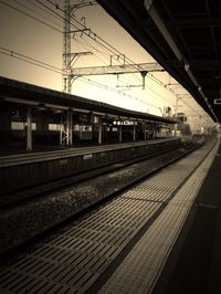 Train on railroad station platform