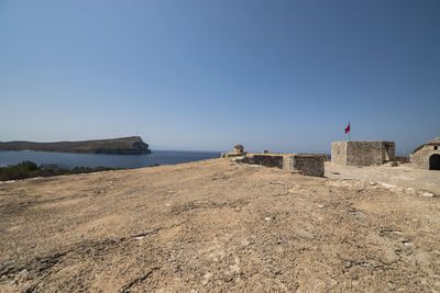 View of fort against clear sky