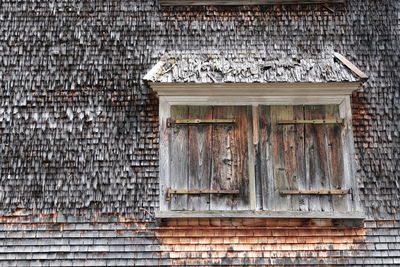 Weathered wall of old building