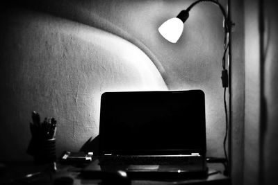 Close-up of illuminated lamp