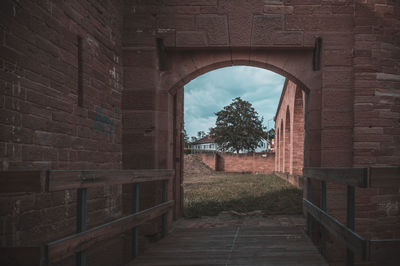 Empty corridor of building