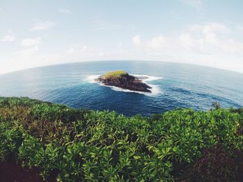 Scenic view of sea against sky