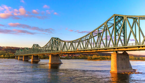 Low angle view of suspension bridge