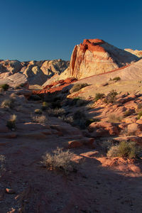 Scenic view of rocky mountains against sky