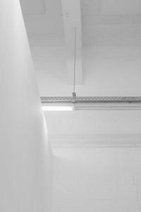 Close-up of white door at home