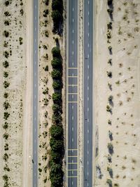 Scenic view of road in desert