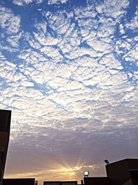 Low angle view of built structure against sky