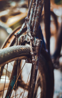 Close-up of rusty chain