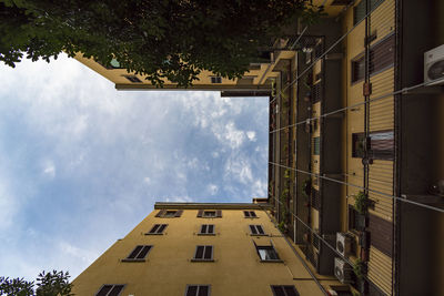 Low angle view of buildings against sky