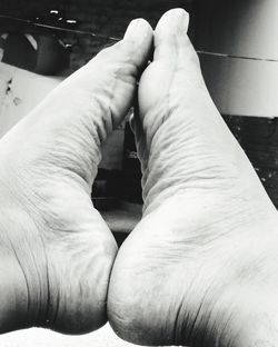 Close-up of human feet