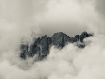 Low angle view of mountain against sky