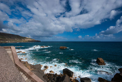 Scenic view of sea against sky