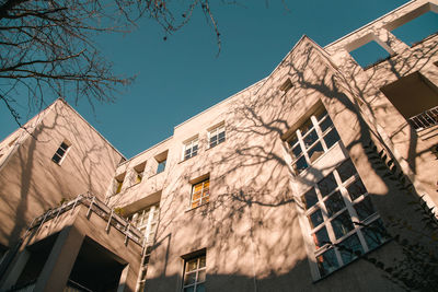 Low angle view of old building against sky