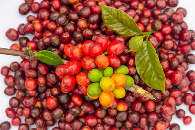 High angle view of grapes