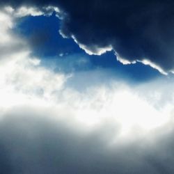 Low angle view of cloudy sky