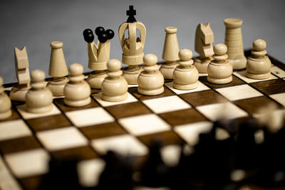 Close-up of chess board