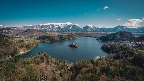 Lake bled, slovenia, mountain, range, landscape, nature, outdoor