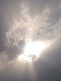 Low angle view of cloudy sky