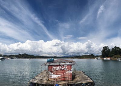 Scenic view of river against sky