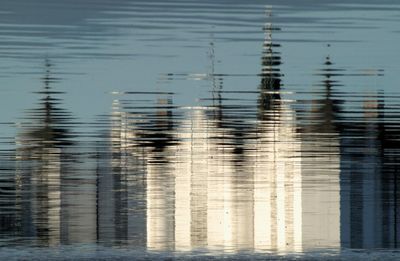 Full frame shot of lake with reflection