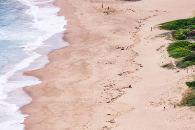 High angle view of beach