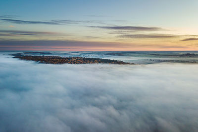 Scenic view of cloudy sky during sunset