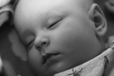 Close-up portrait of cute baby