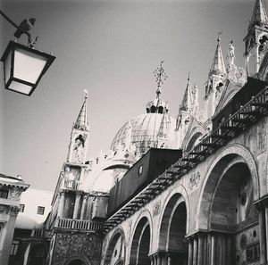 Low angle view of cathedral against clear sky