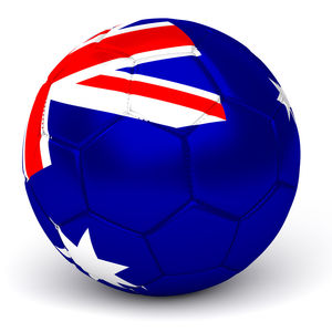 Close-up of soccer ball against white background