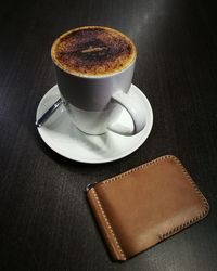 Close-up of coffee on table