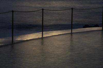 Scenic view of sea against sky at sunset