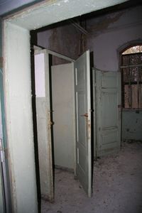 Open door of old house