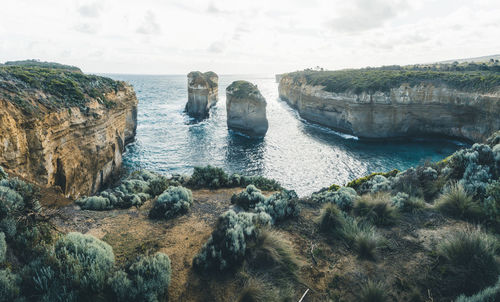 Panoramic view of sea against sky