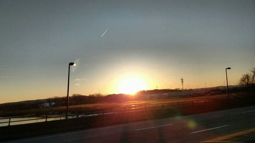 Road at sunset