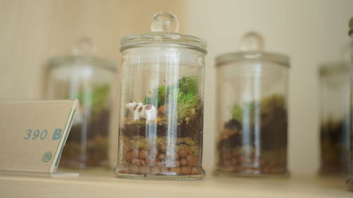 Decoration in glass jar for sale at store