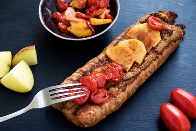Close-up of hand holding food