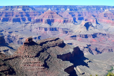 High angle shot of rocky landscape