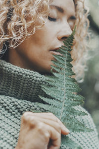 Close-up of young woman